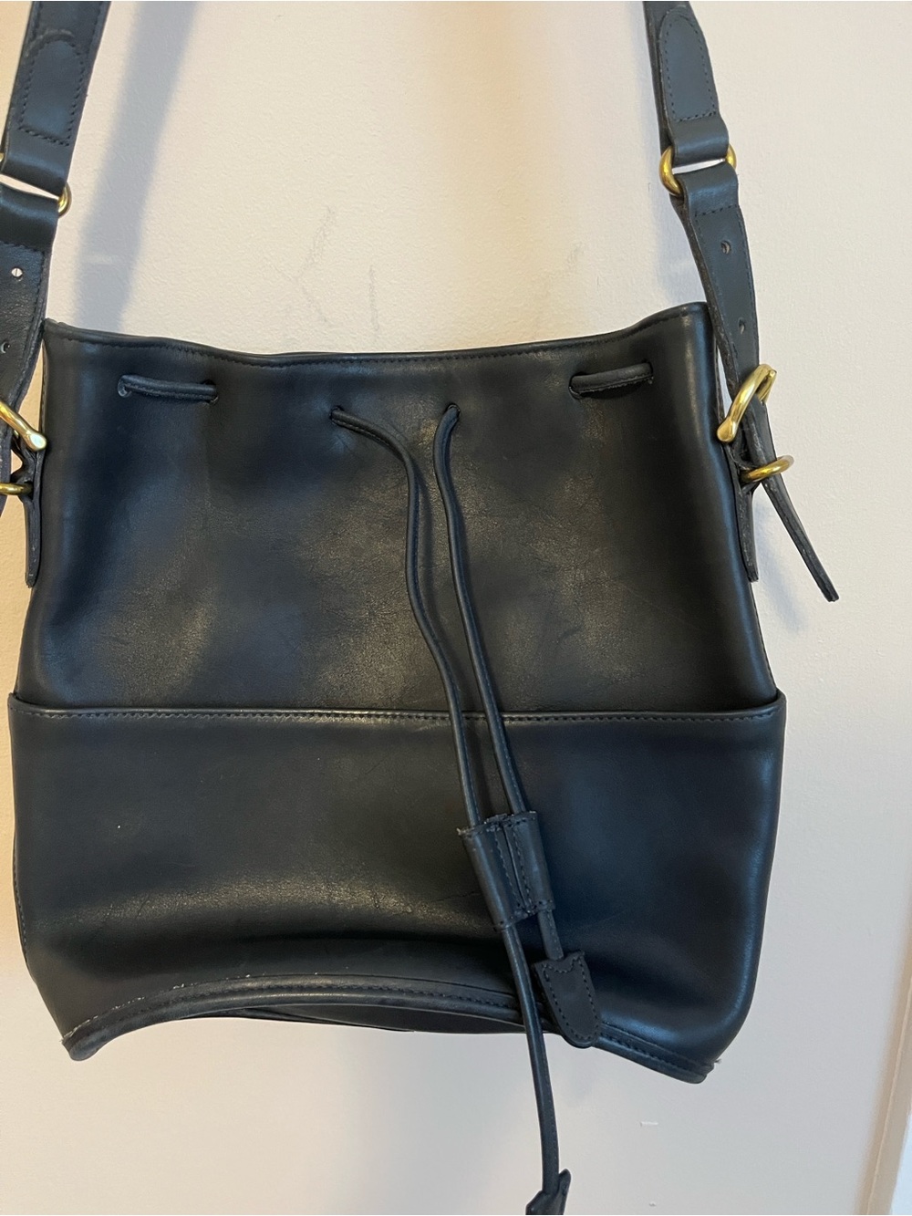 VIntage Equestrian Coach Bag in Dark Navy Blue 9804 EUC